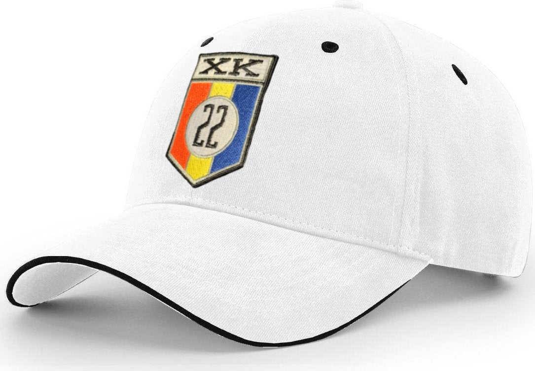 XK22 embroidery patch on Richardson R78 Golf style hat